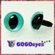 1 Pair Aquamarine Blue Hand Painted Safety Eyes Plastic eyes Animal eyes Amigurumi eyes